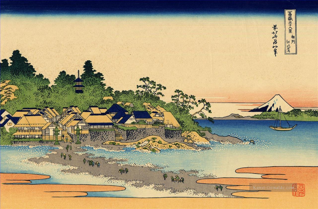 Enoshima in der sagami Provinz Katsushika Hokusai Ukiyoe Ölgemälde